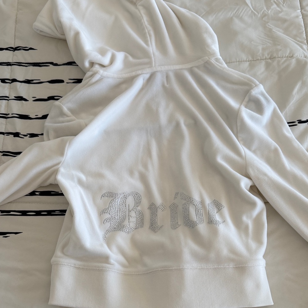 Juicy Couture White Zip-Up Hoodie